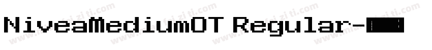 NiveaMediumOT Regular字体转换